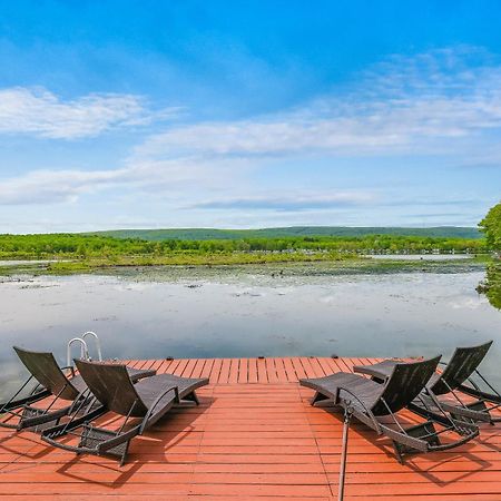 Lakefront A-Frame, Dock, Kayaks, Fire Place Lake Ariel Buitenkant foto