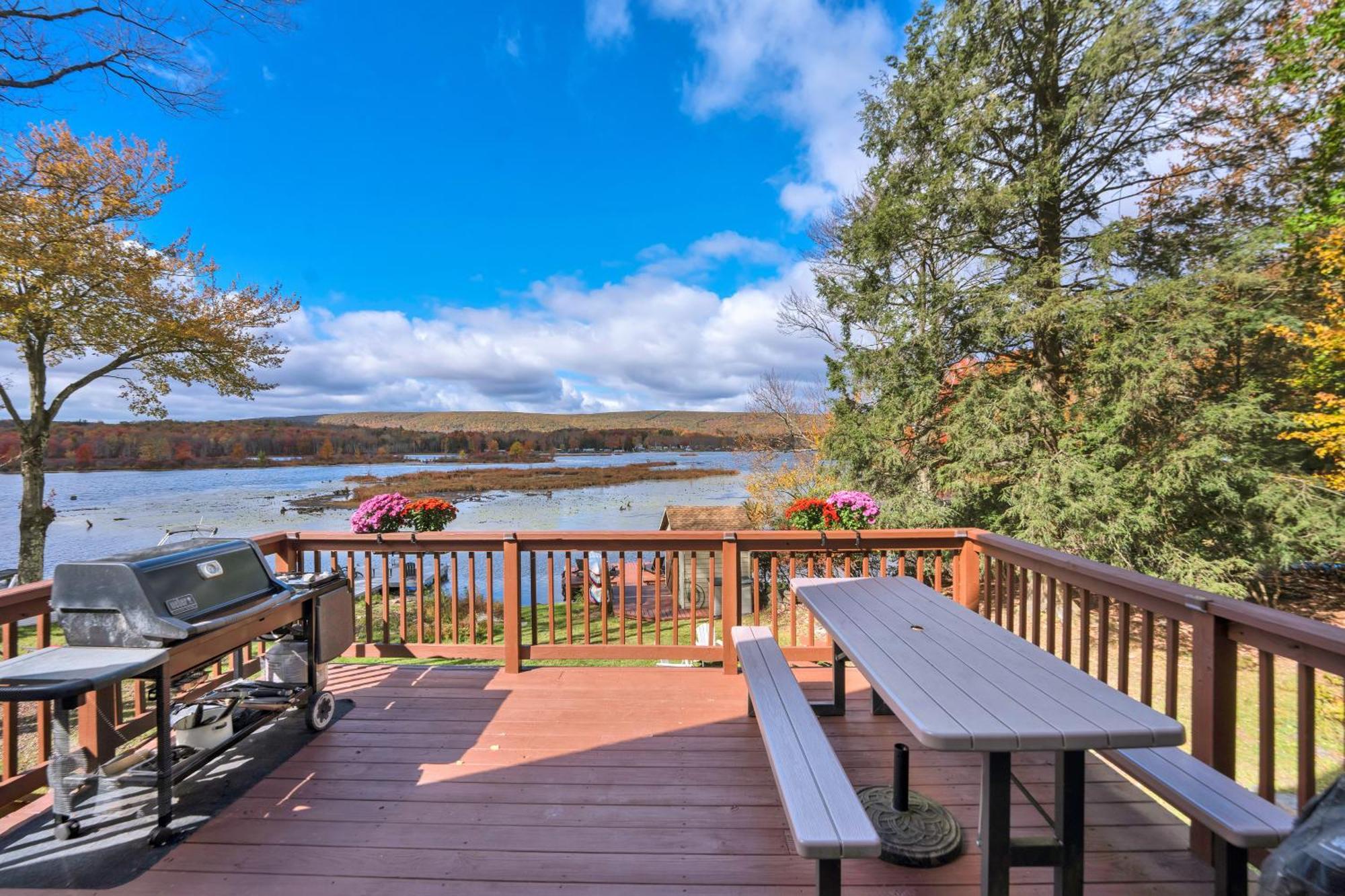 Lakefront A-Frame, Dock, Kayaks, Fire Place Lake Ariel Buitenkant foto